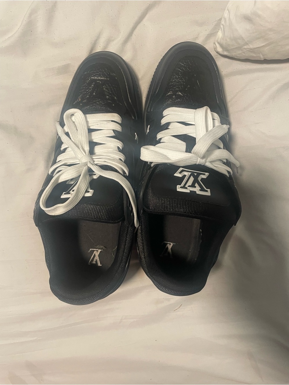 Louis Vuitton Black and White trainer size 13 brand new with box